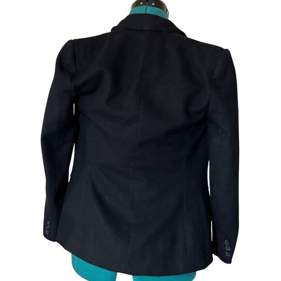 VINTAGE Women's Raspini Brand Black Blazer Jacket 100% Pure Wool Size XS/S - Picture 4 of 16